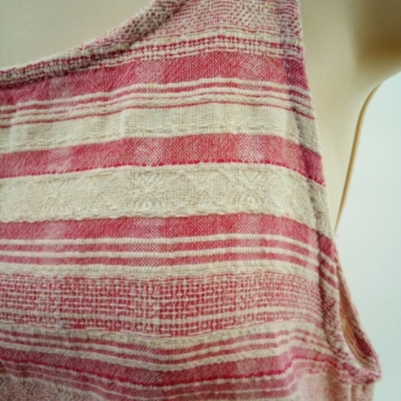 Anthropologie Saturday Sunday Aita Deep Pink Cream Embroidery L Cotton Blend - Picture 6 of 14